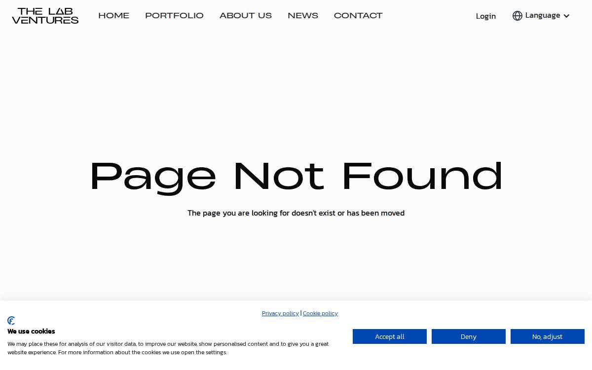 The Lab Ventures website preview