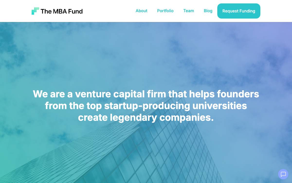 The MBA Fund website preview
