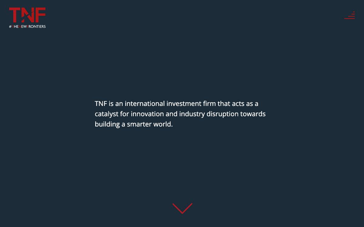 The New Frontiers (TNF) website preview