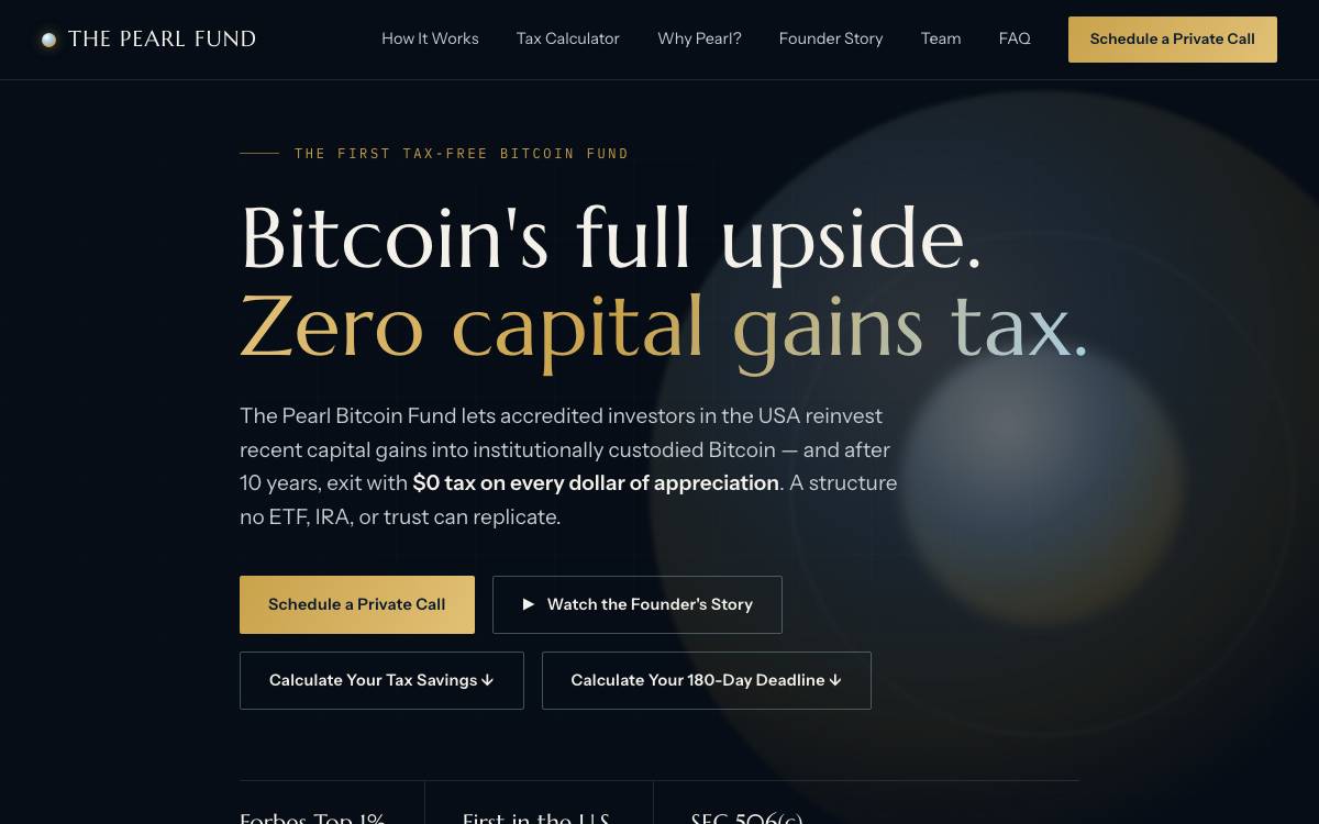 The Pearl Fund website preview