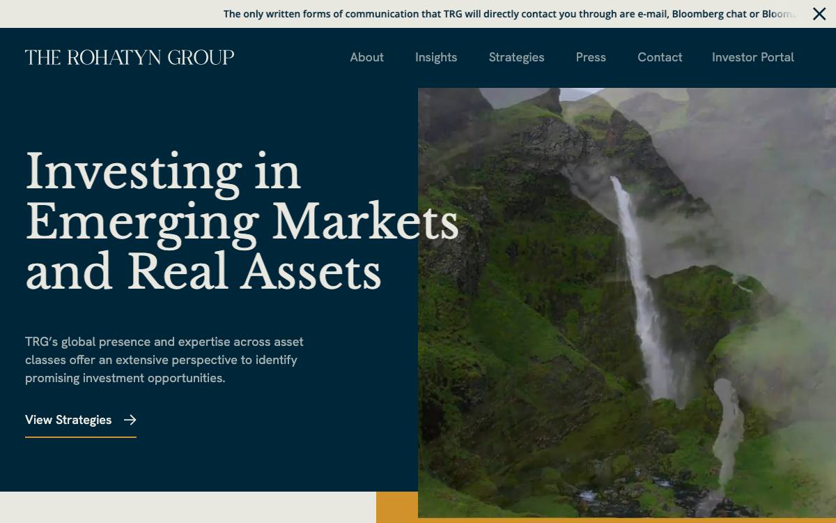 The Rohatyn Group website preview