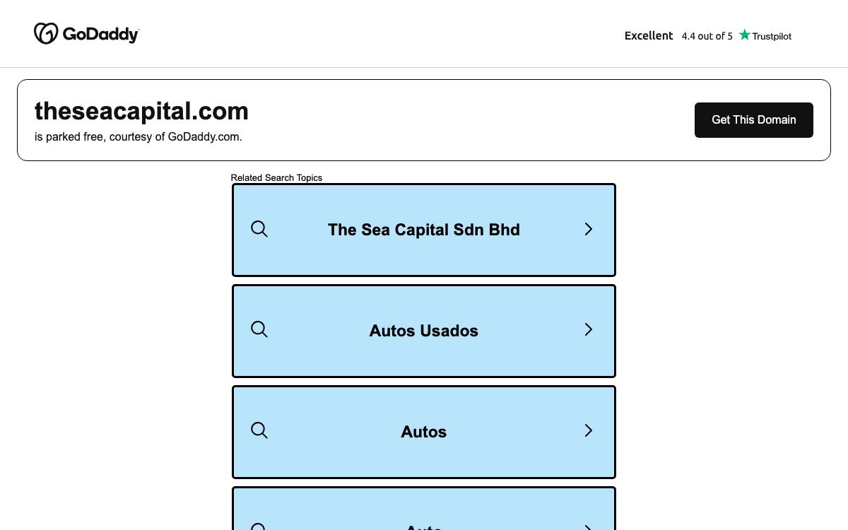 The Sea Capital website preview