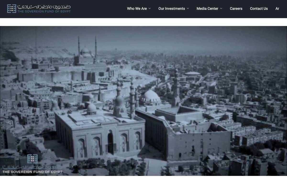 The Sovereign Fund of Egypt website preview