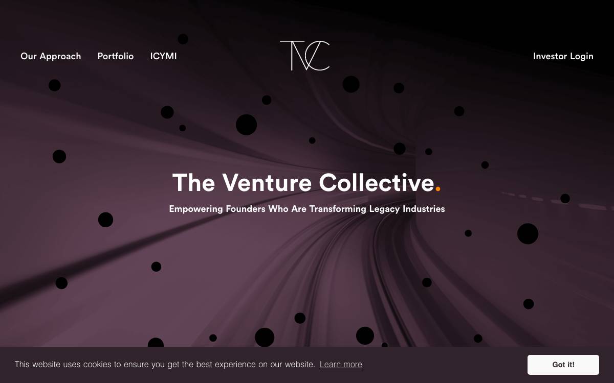 The Venture Collective website preview