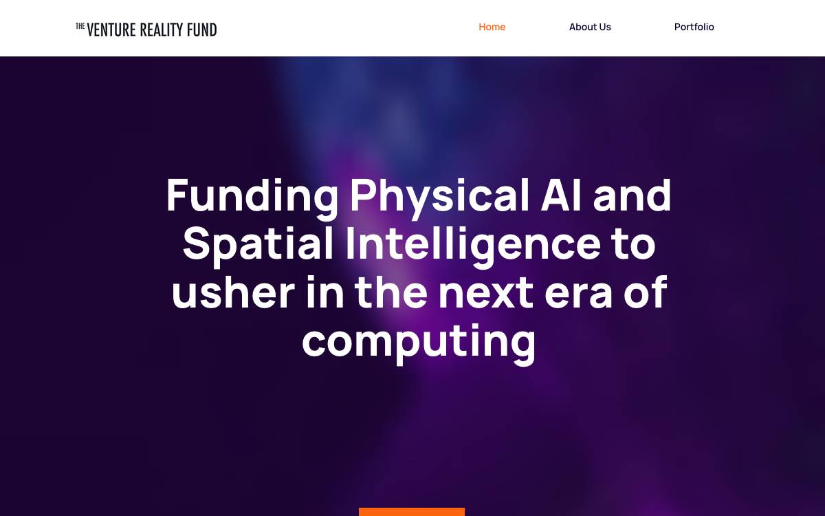 The Venture Reality Fund website preview
