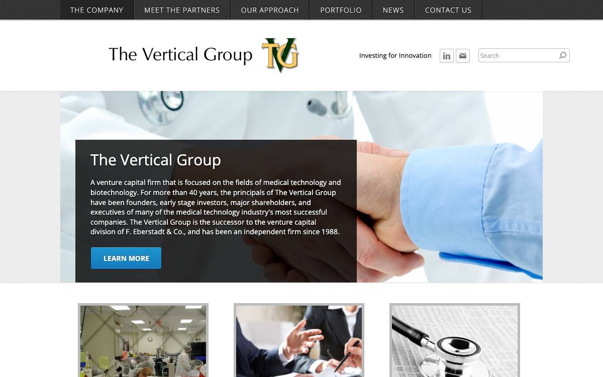 The Vertical Group website preview