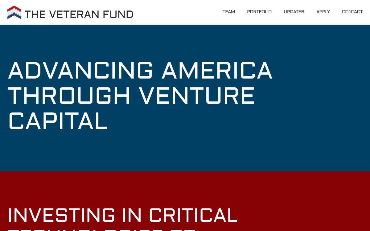 The Veteran Fund website preview
