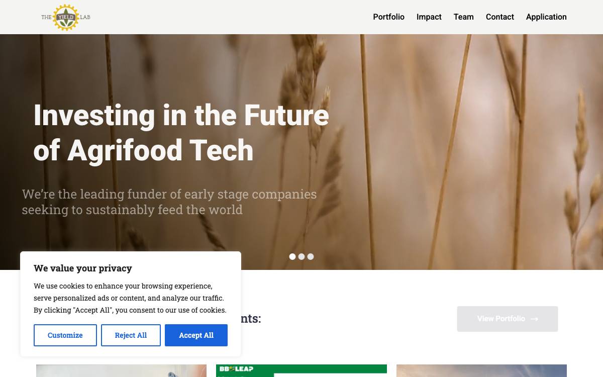 The Yield Lab Europe website preview