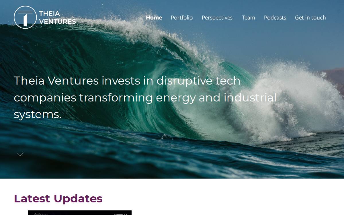 Theia Ventures website preview