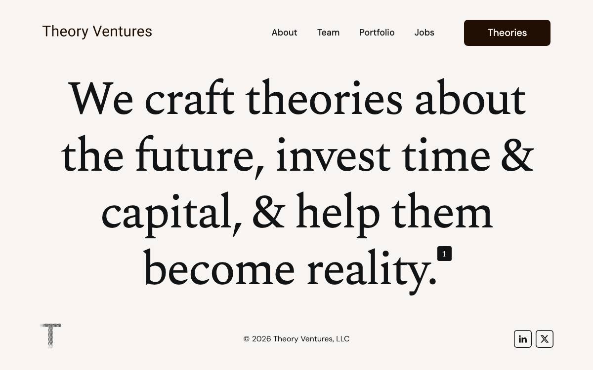 Theory Ventures website preview