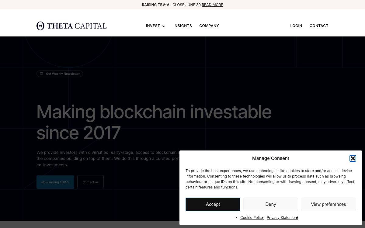 Theta Fund Managemen BV website preview