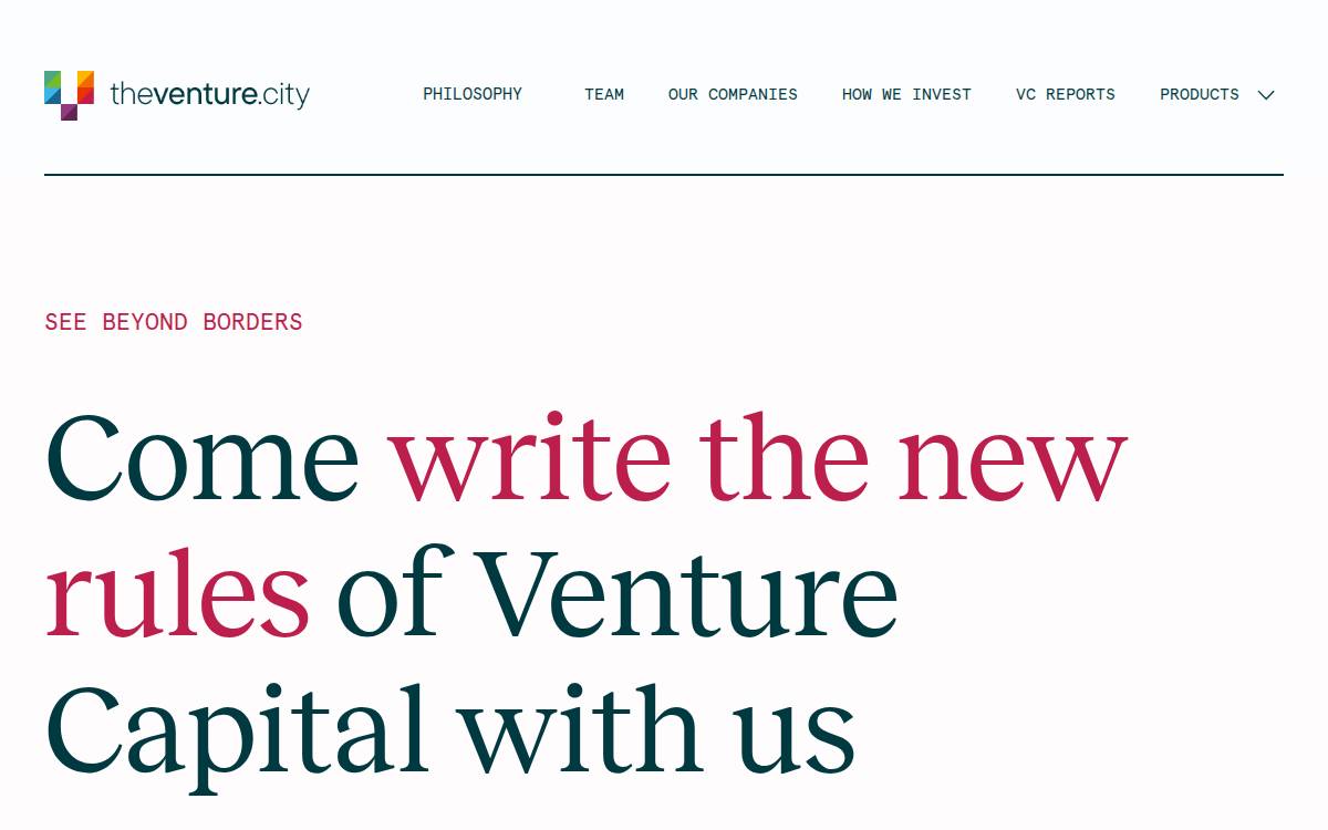 TheVentureCity website preview