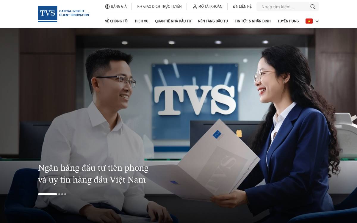 Thien Viet Securities website preview