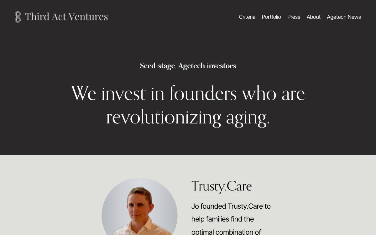 Third Act Ventures website preview