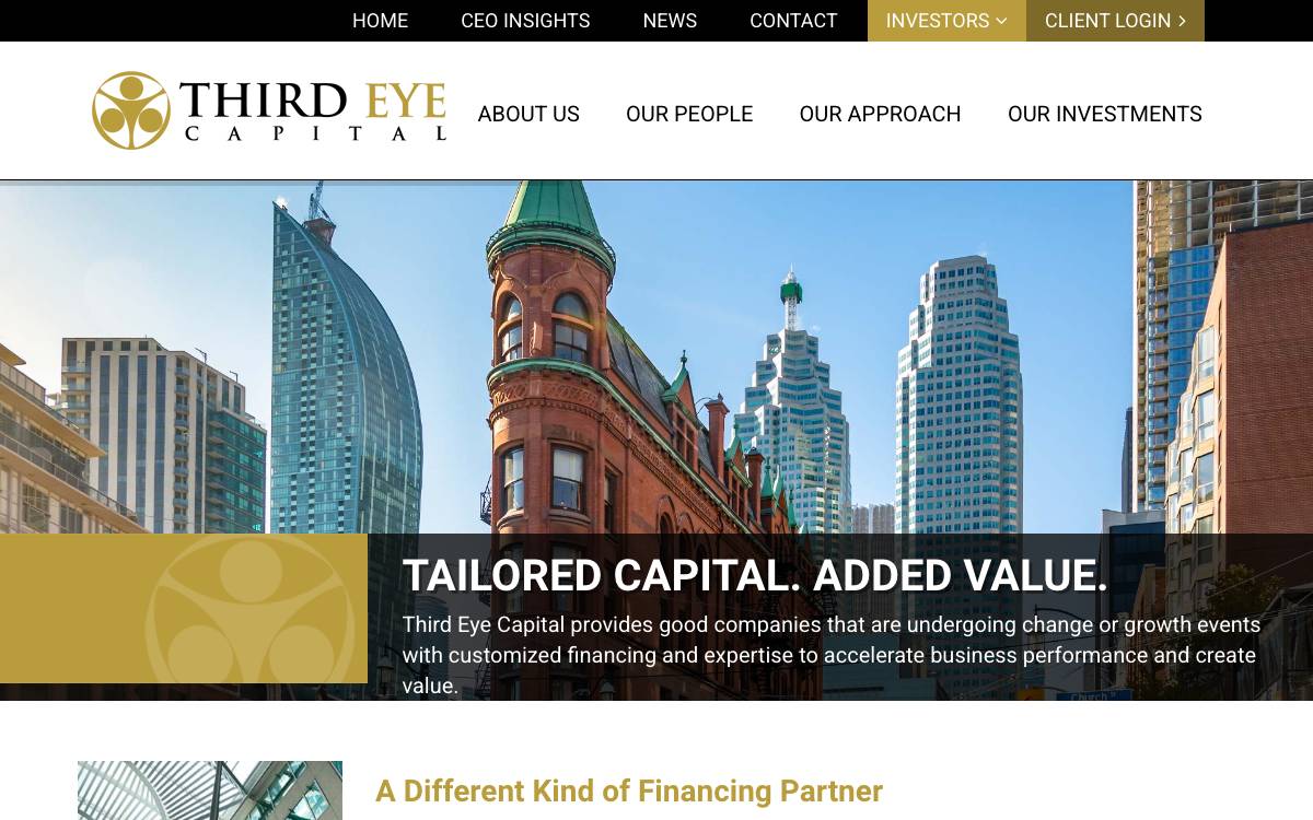 Third Eye Capital website preview