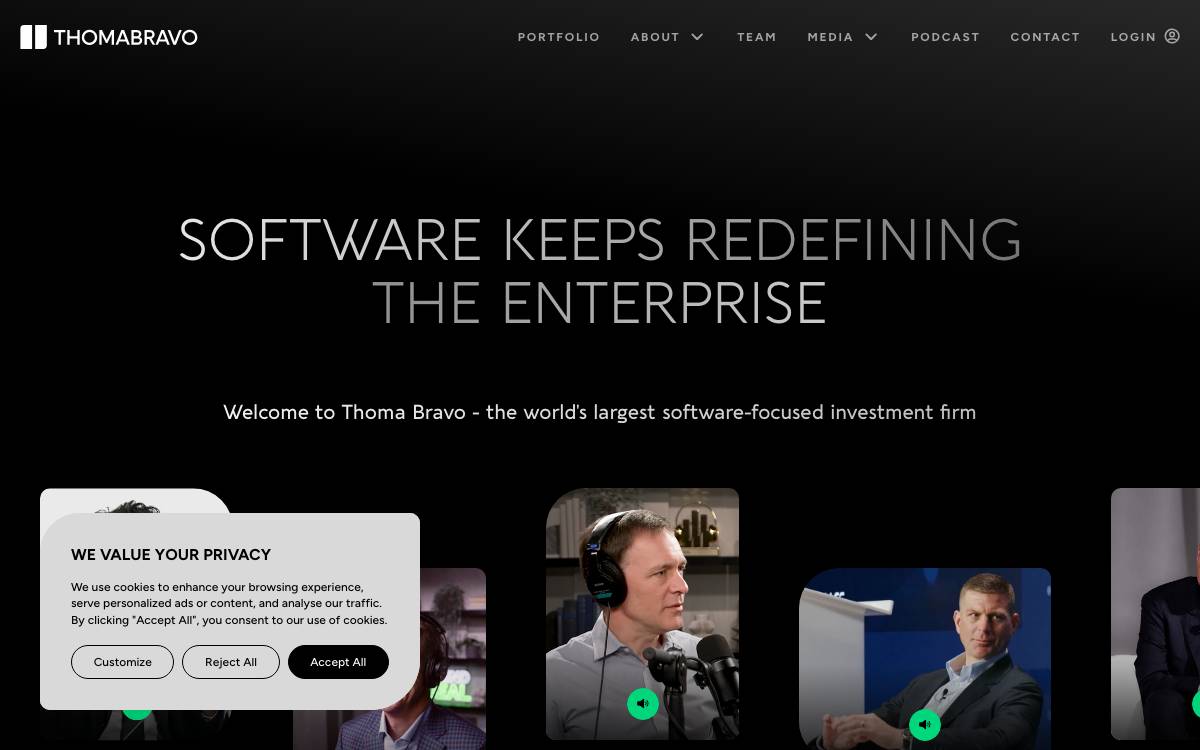 Thoma Bravo website preview