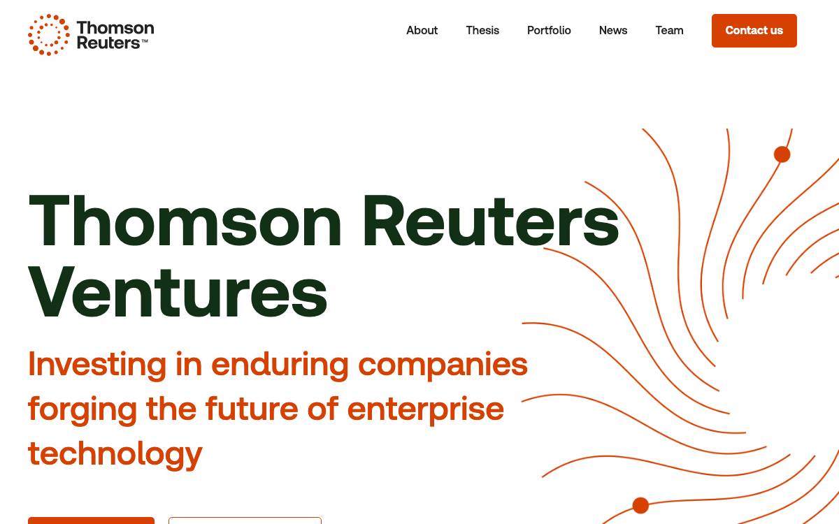 Thomson Reuters Ventures website preview