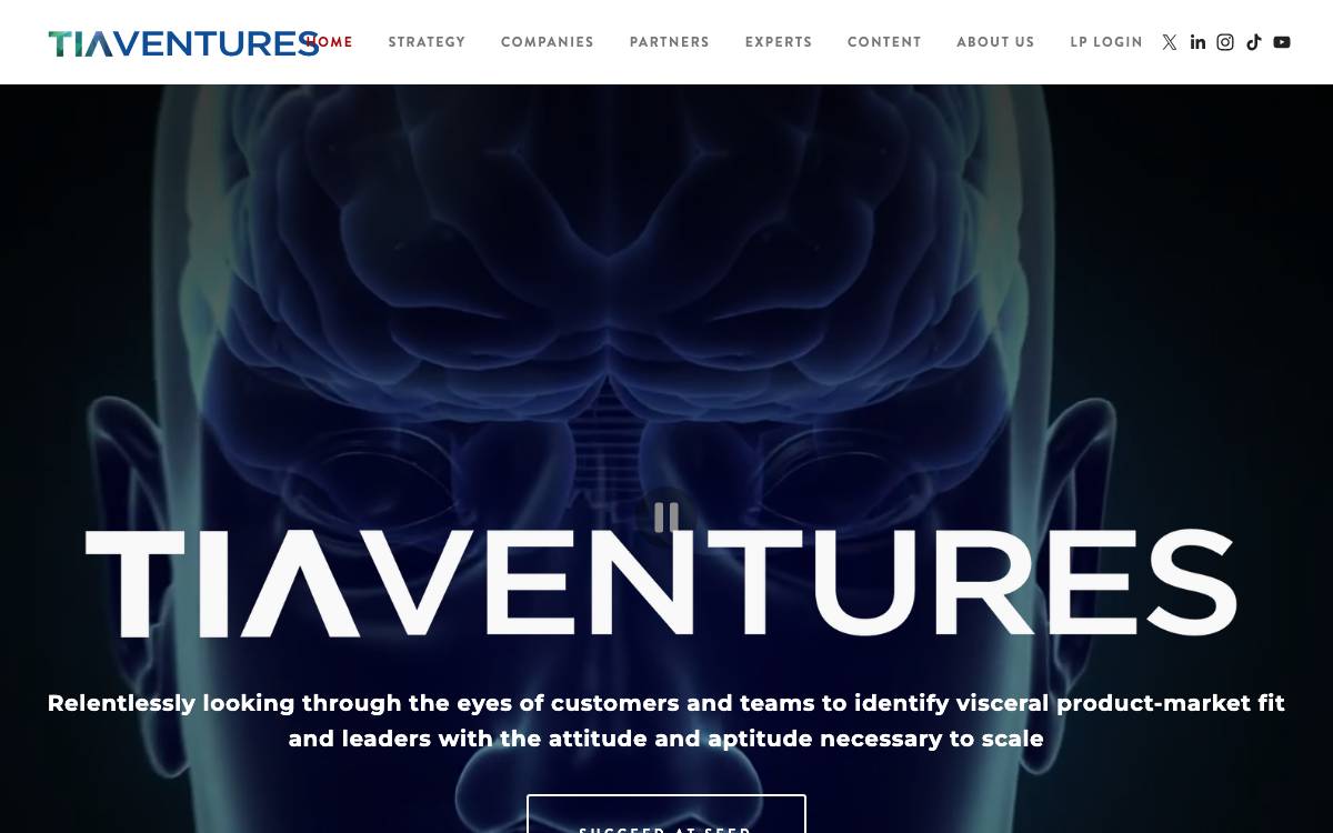 TIA Ventures website preview