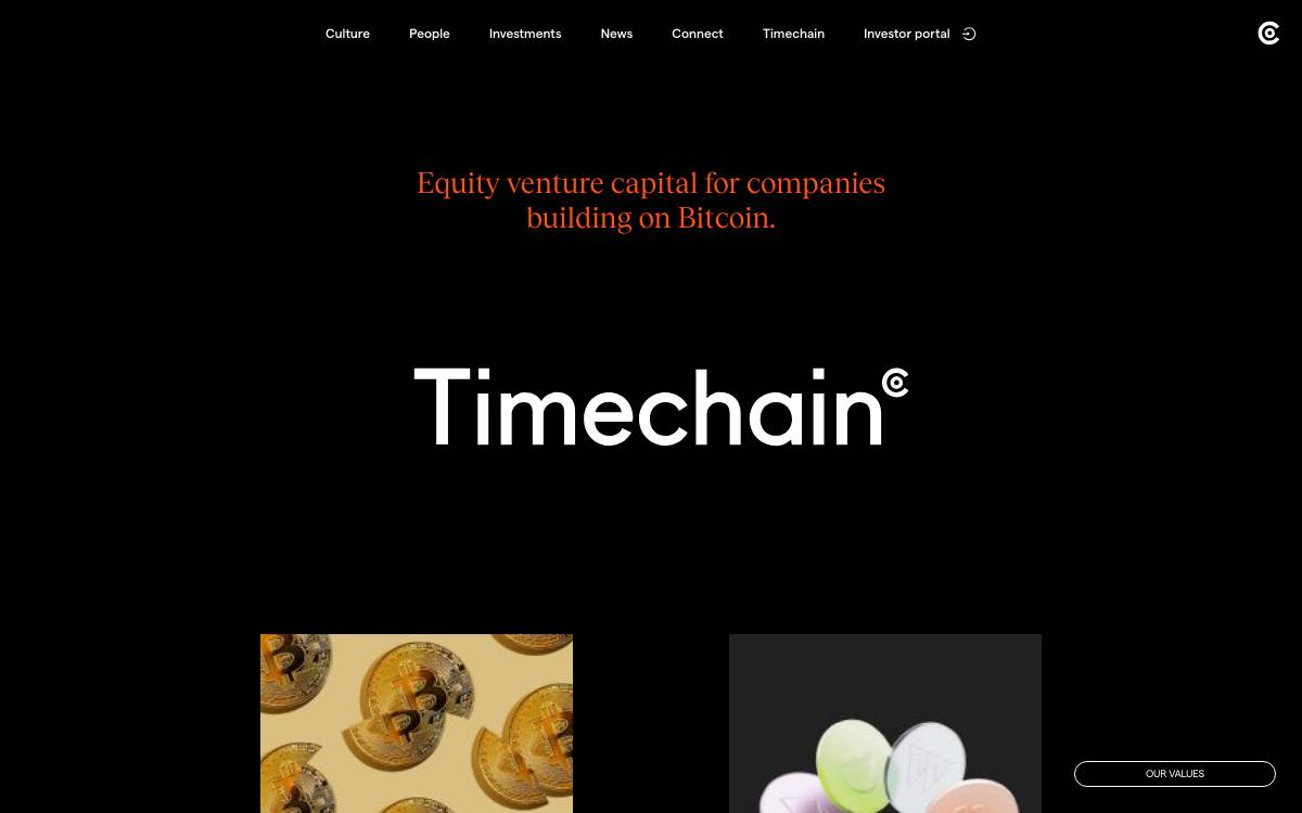 Timechain website preview