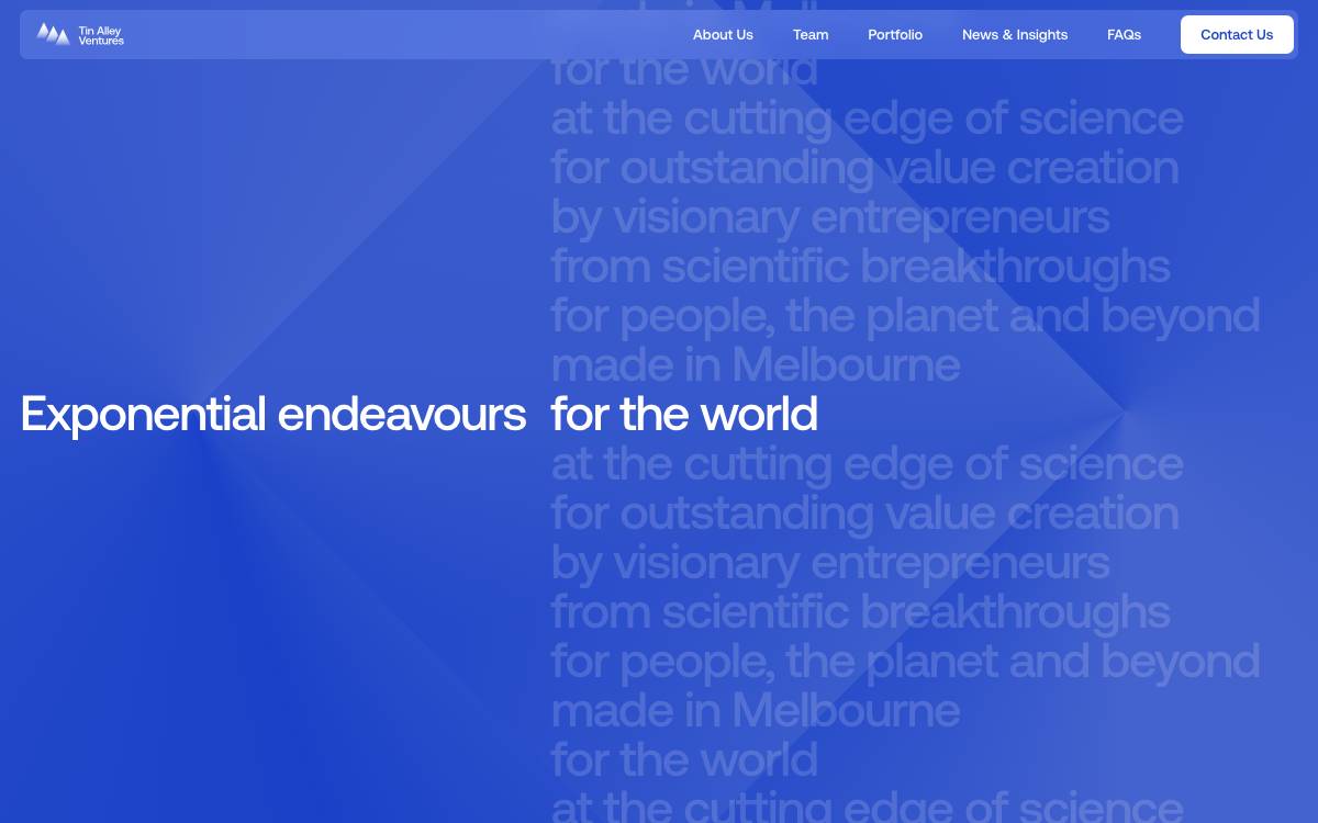 Tin Alley Ventures website preview