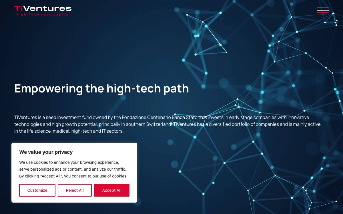TiVenture SA website preview