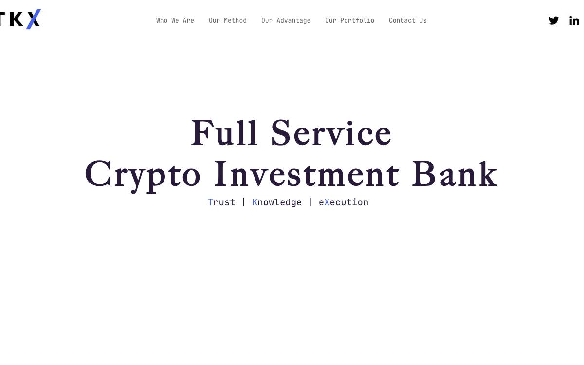 TKX Capital website preview