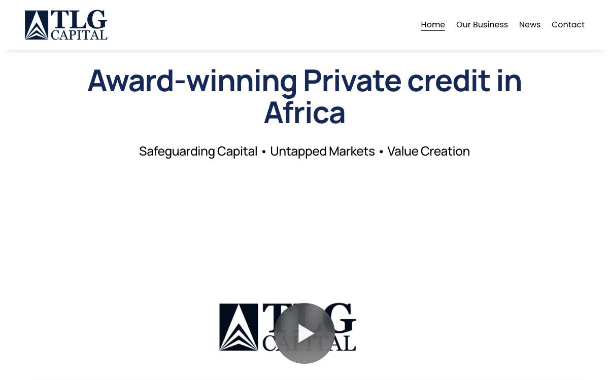 TLG Capital website preview
