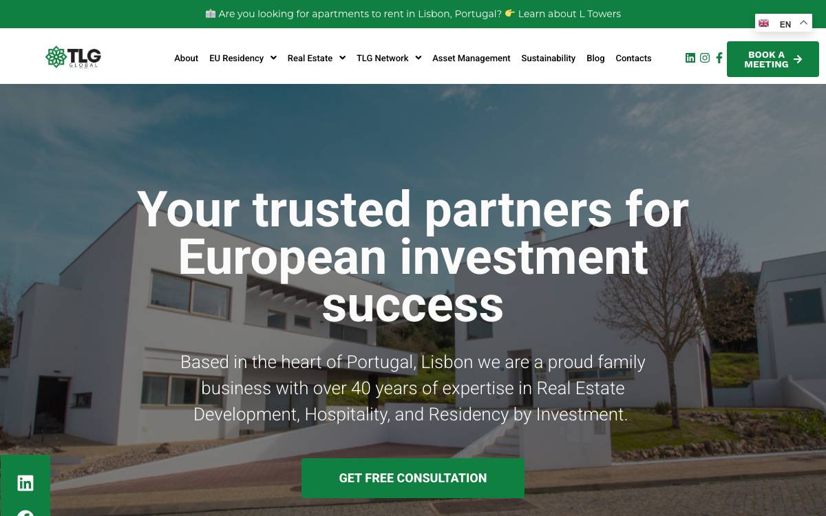 TLG Global website preview
