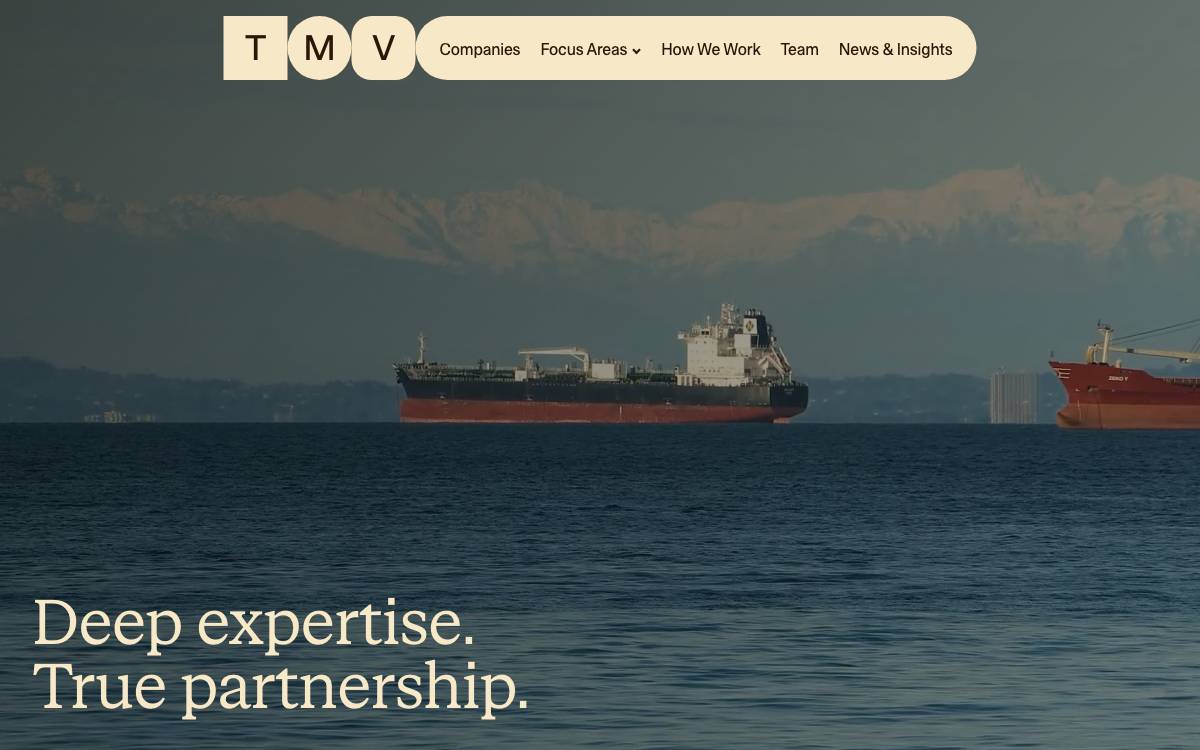 TMV Logistics website preview