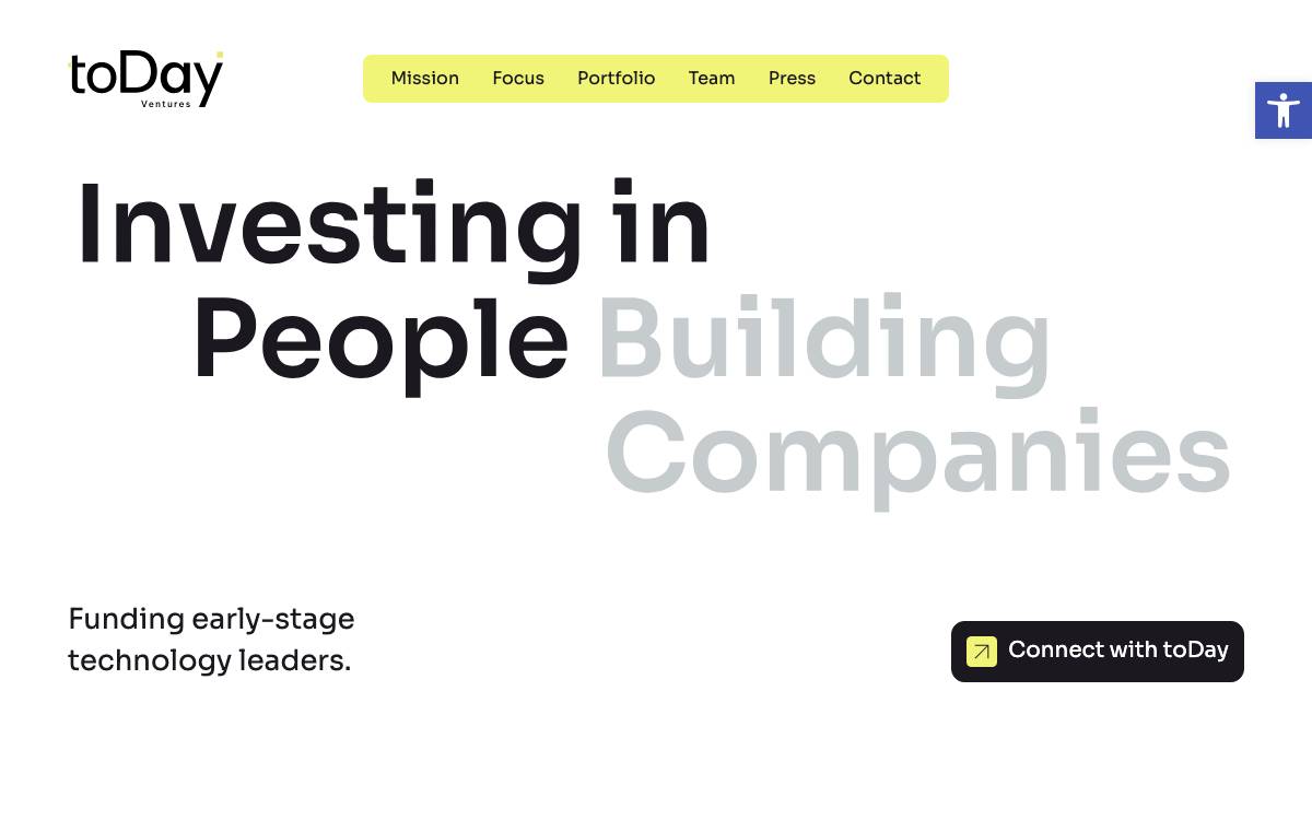 toDay Ventures website preview