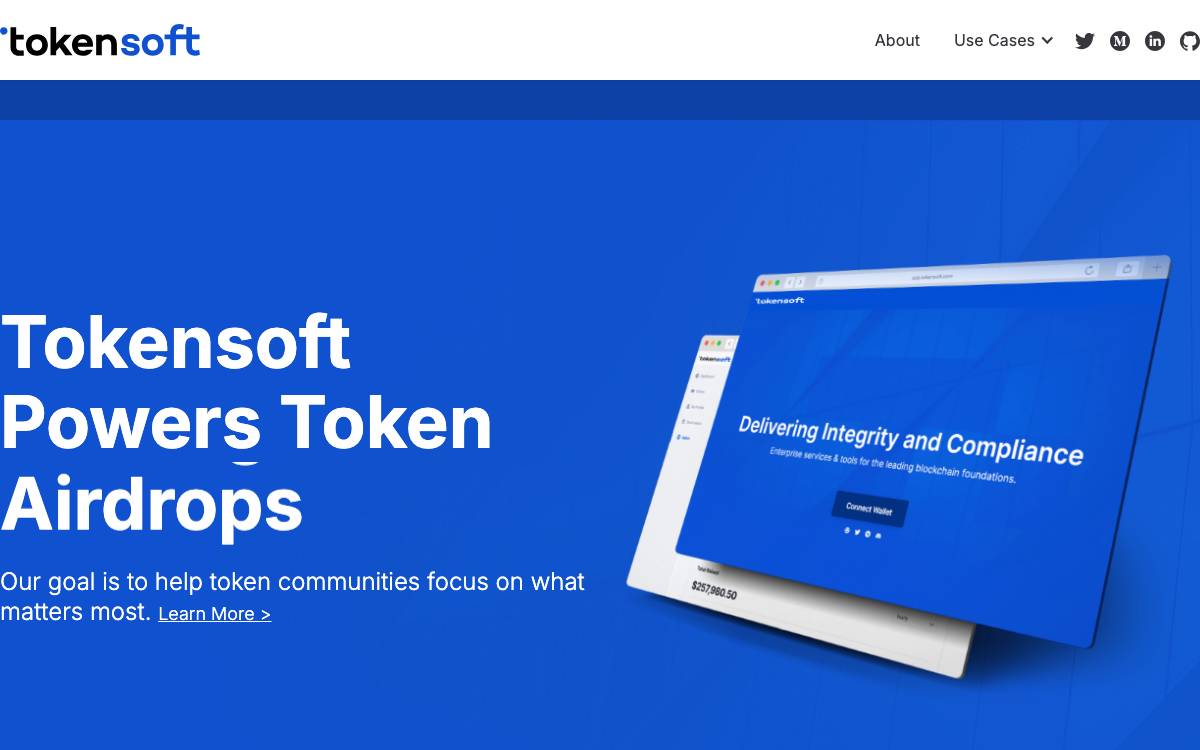 Tokensoft website preview