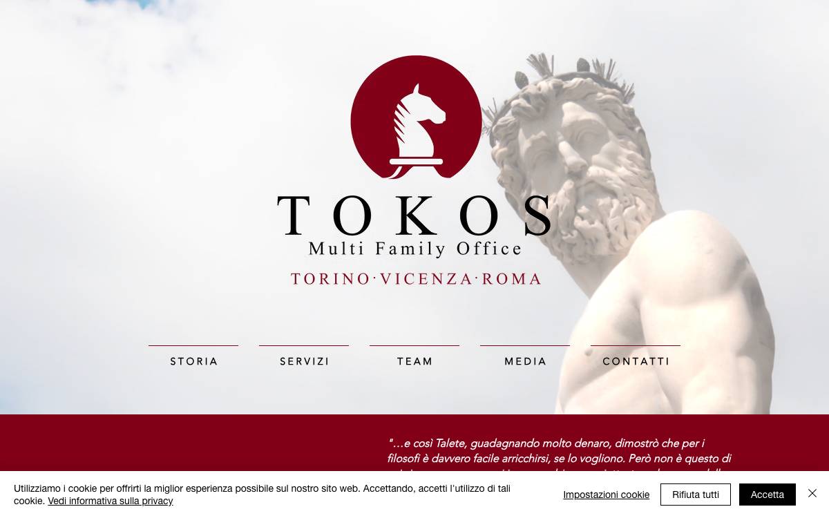 TOKOS SCF website preview