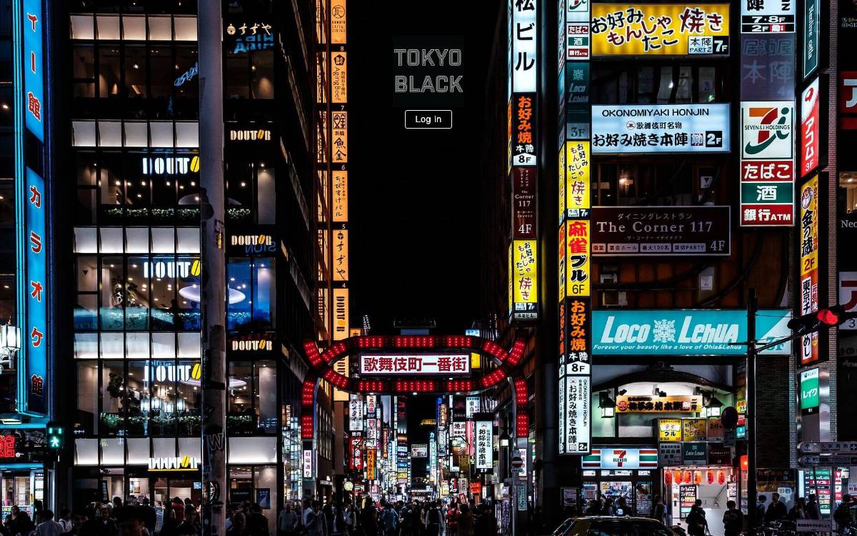 Tokyo Black website preview