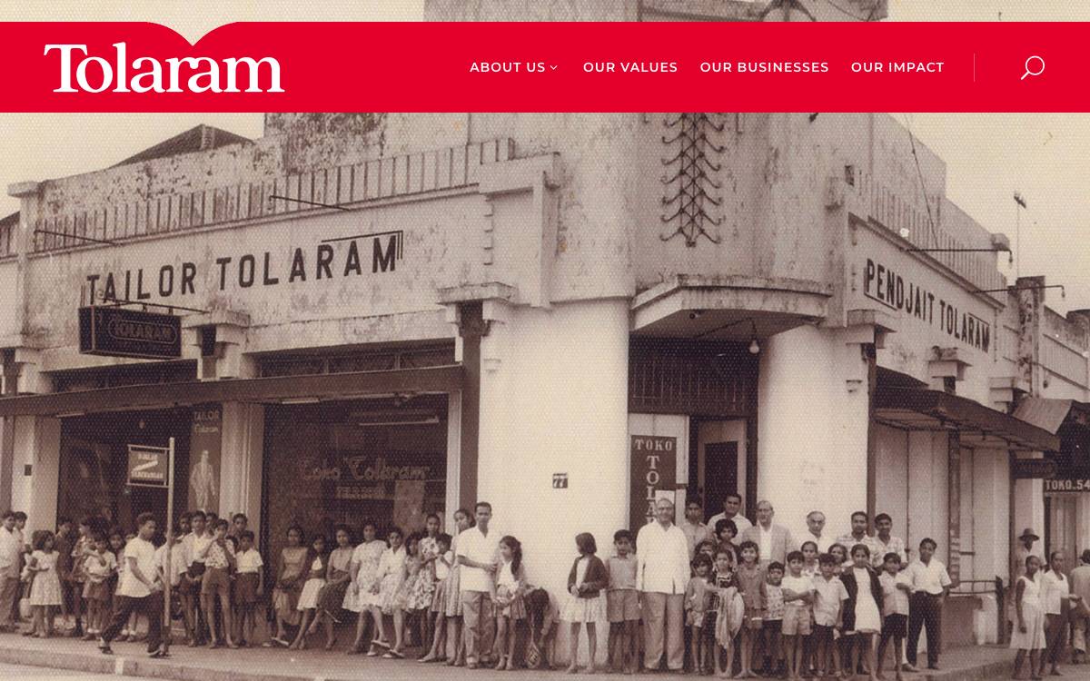 Tolaram Group website preview