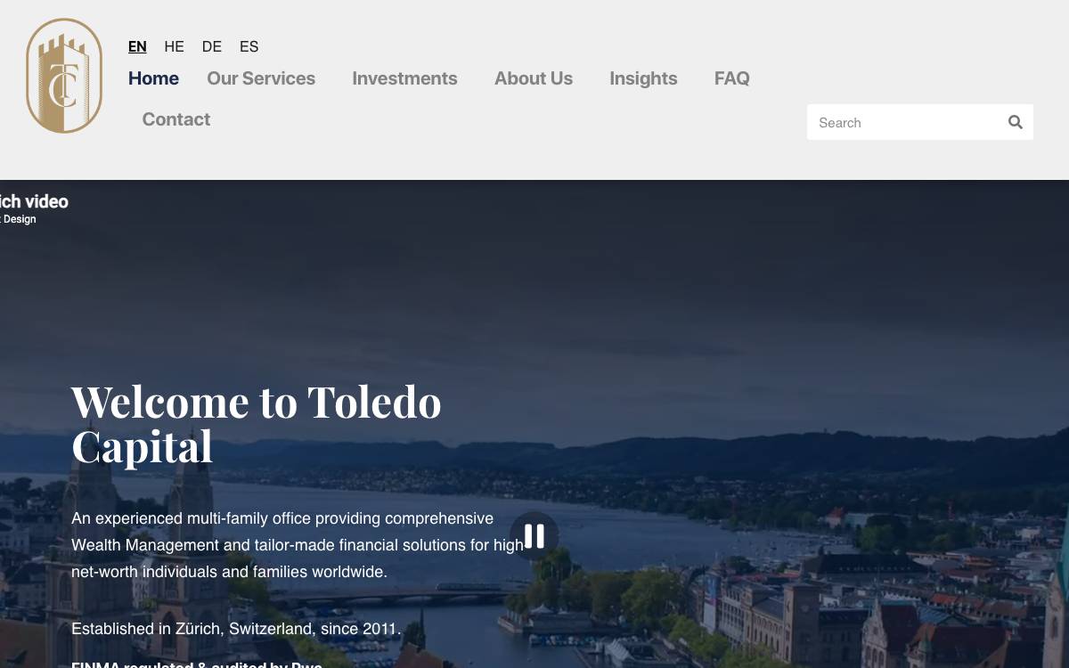 Toledo Capital AG website preview