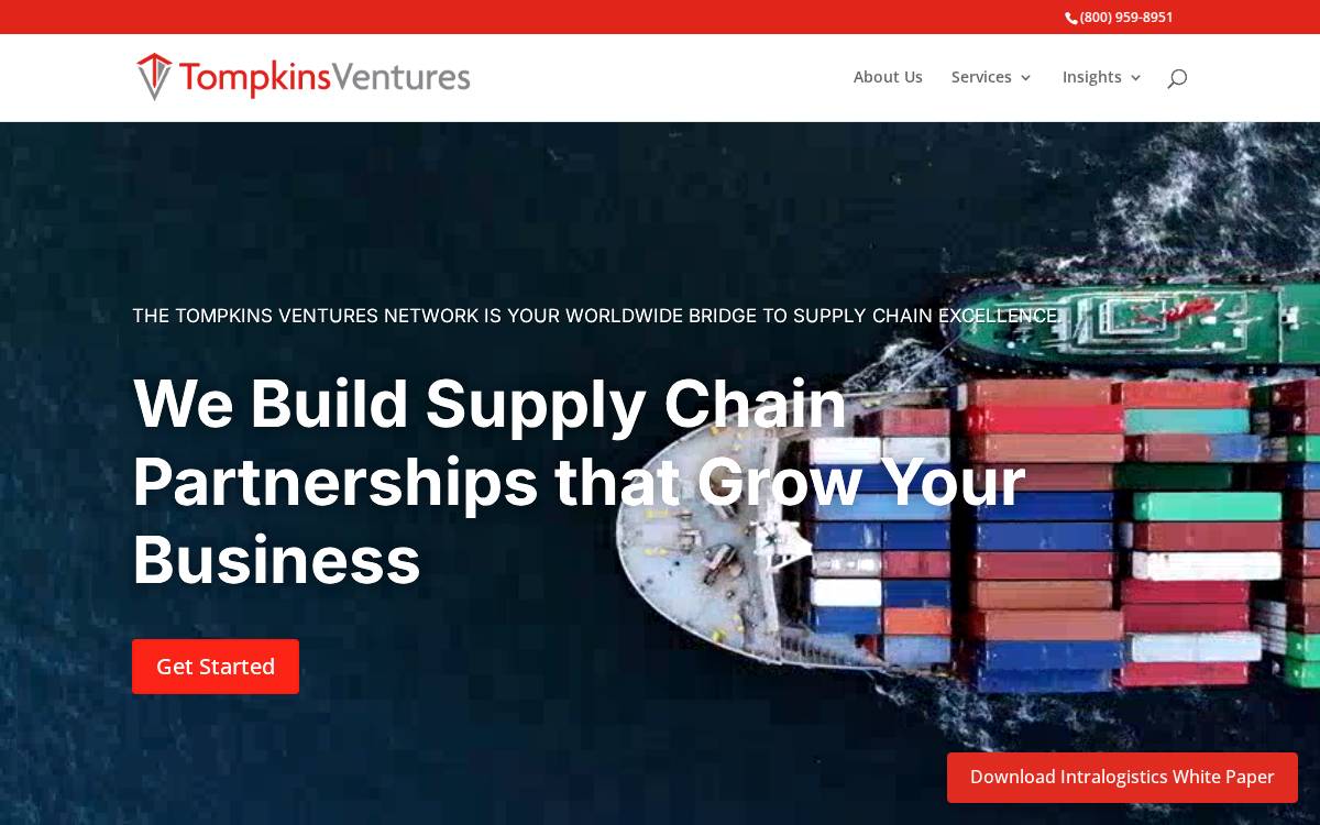 Tompkins Ventures website preview