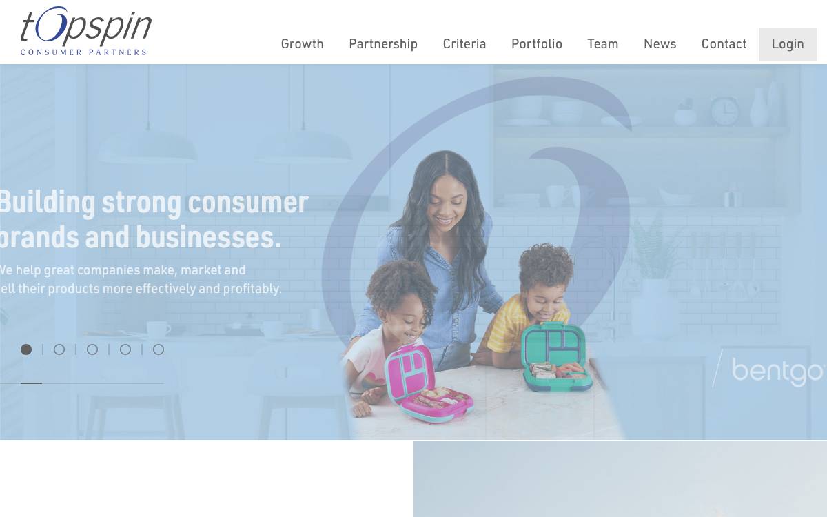 Topspin Partners website preview