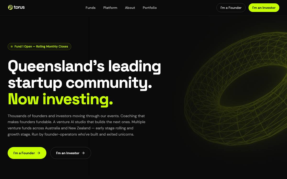 TORUS website preview