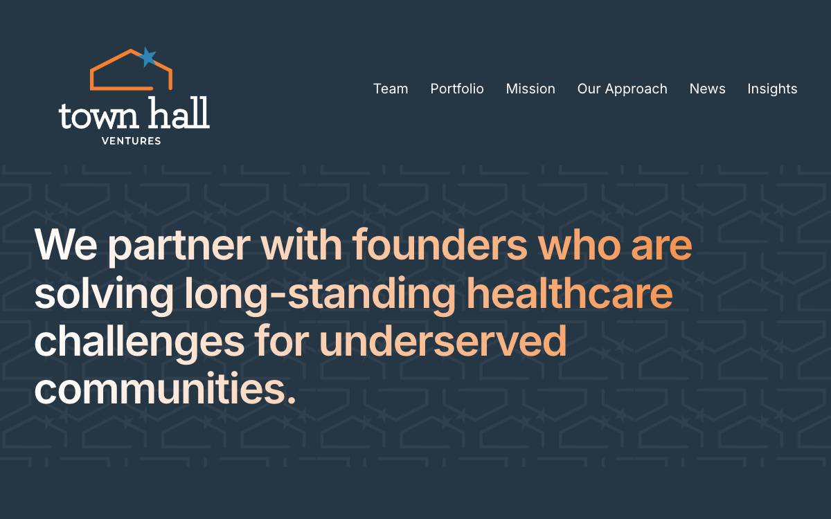 Town Hall Ventures website preview