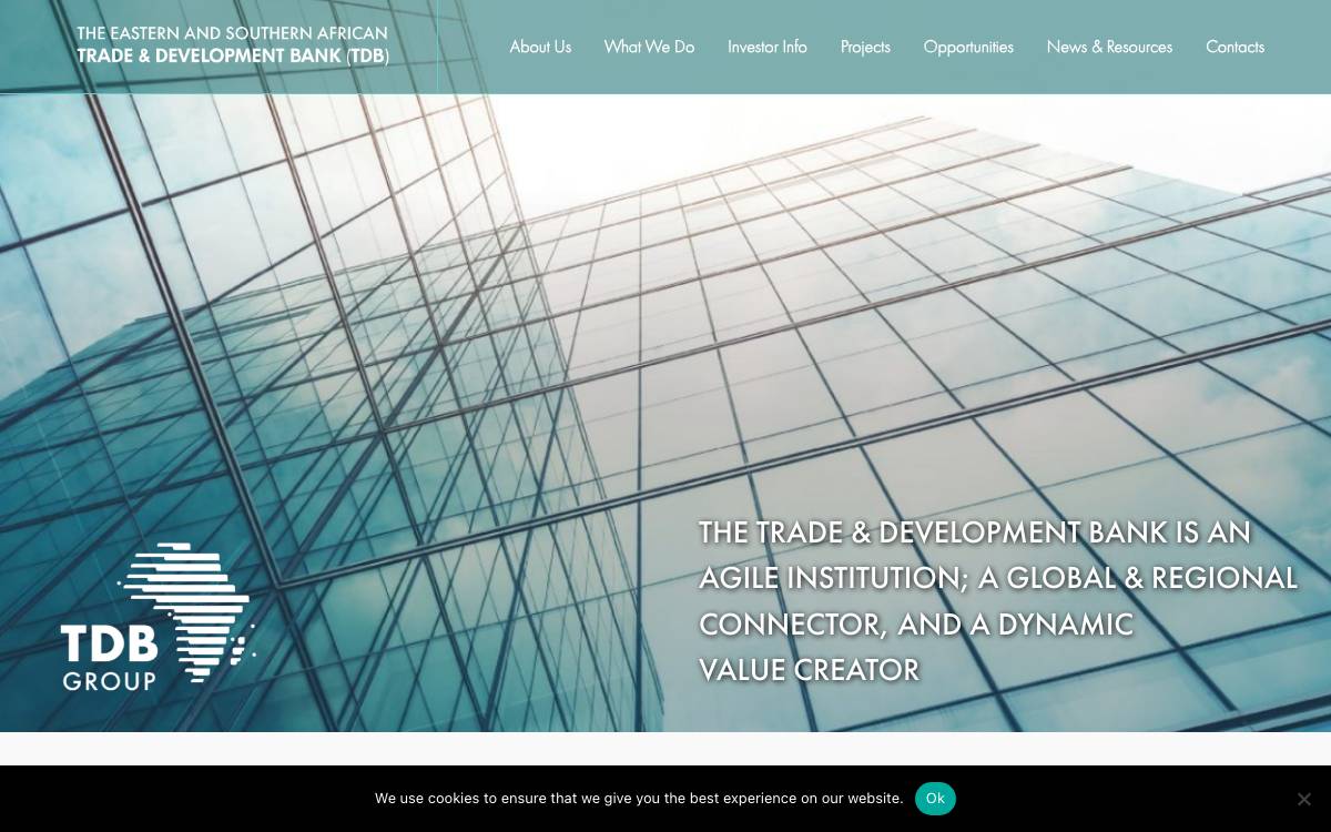 Trade and Development Bank website preview