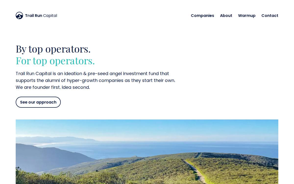 Trail Run Capital website preview
