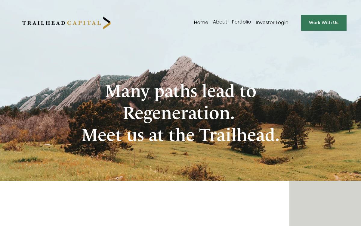 Trailhead Capital website preview