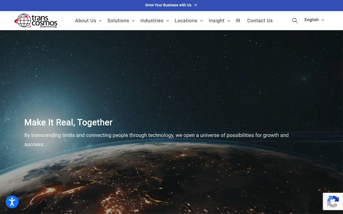 TransCosmos website preview