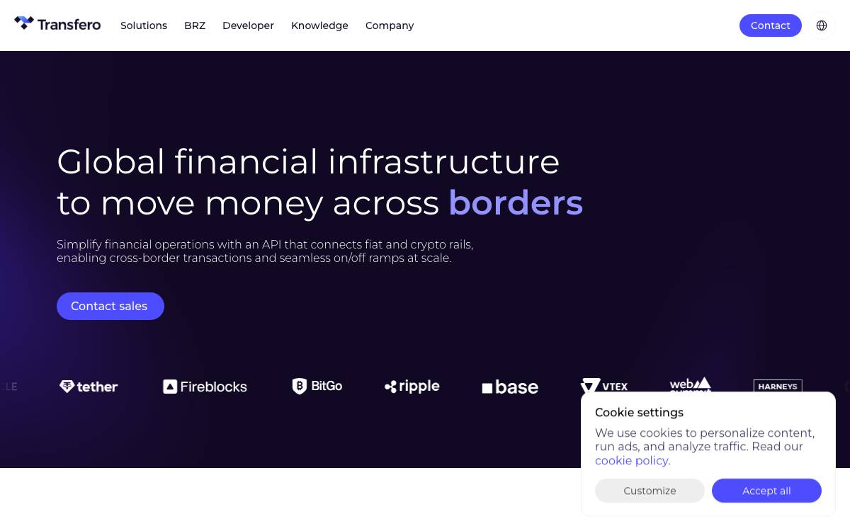 Transfero website preview