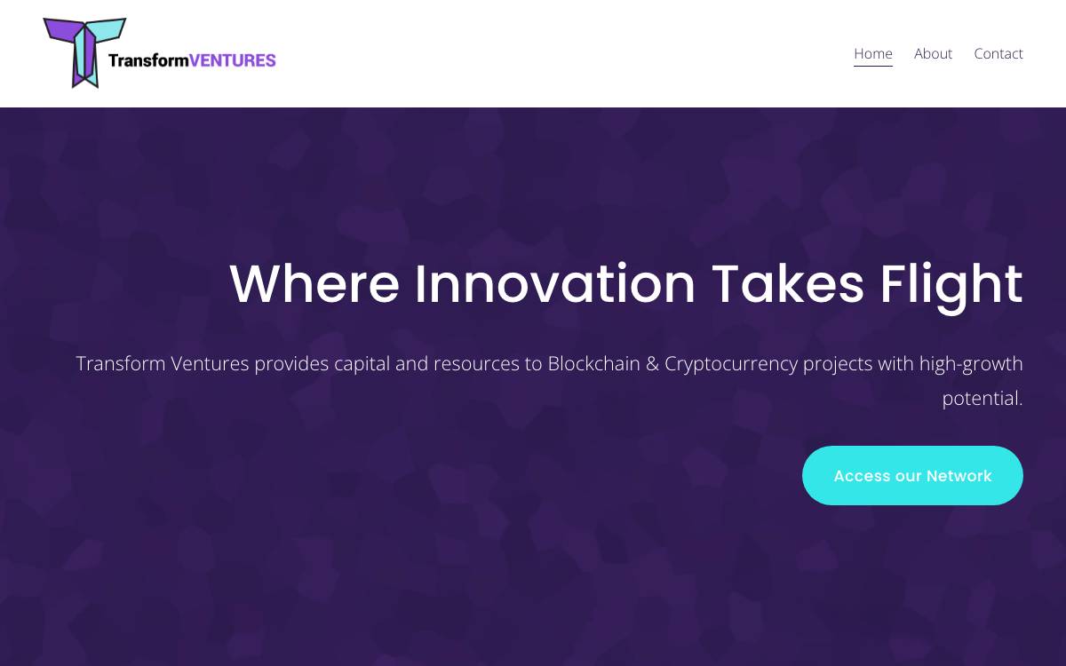 Transform Ventures website preview