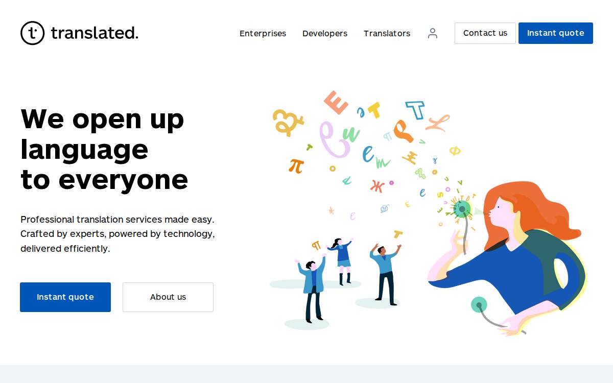 Translated website preview