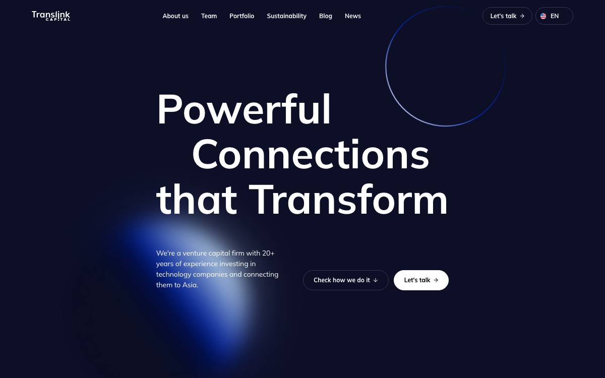 TransLink Capital website preview