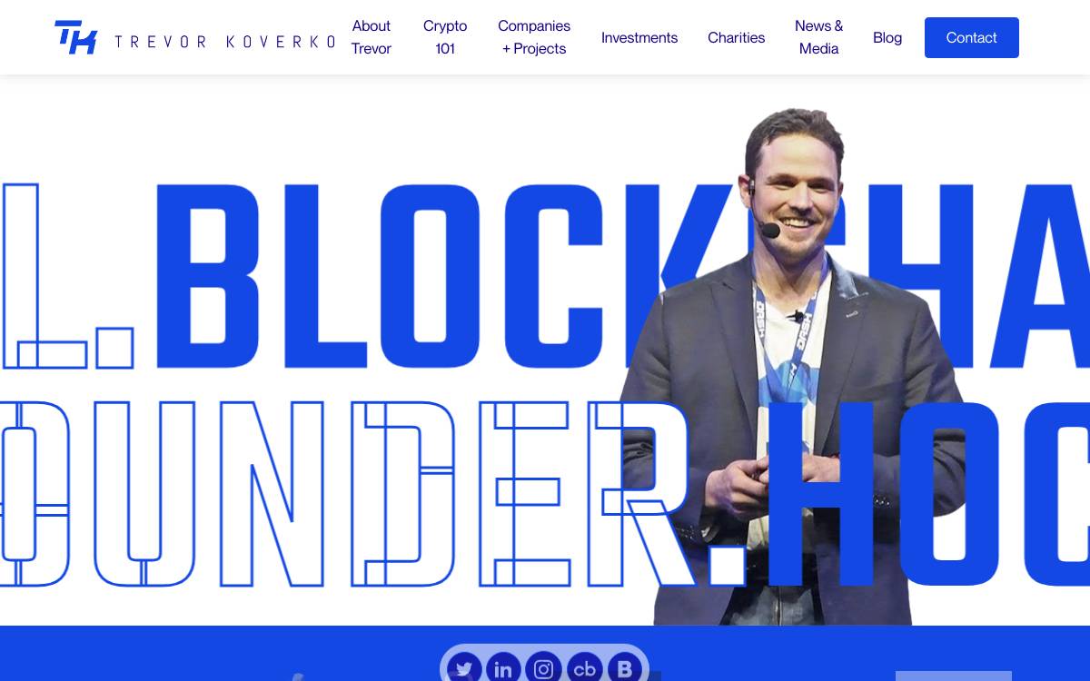 Trevor Koverko website preview