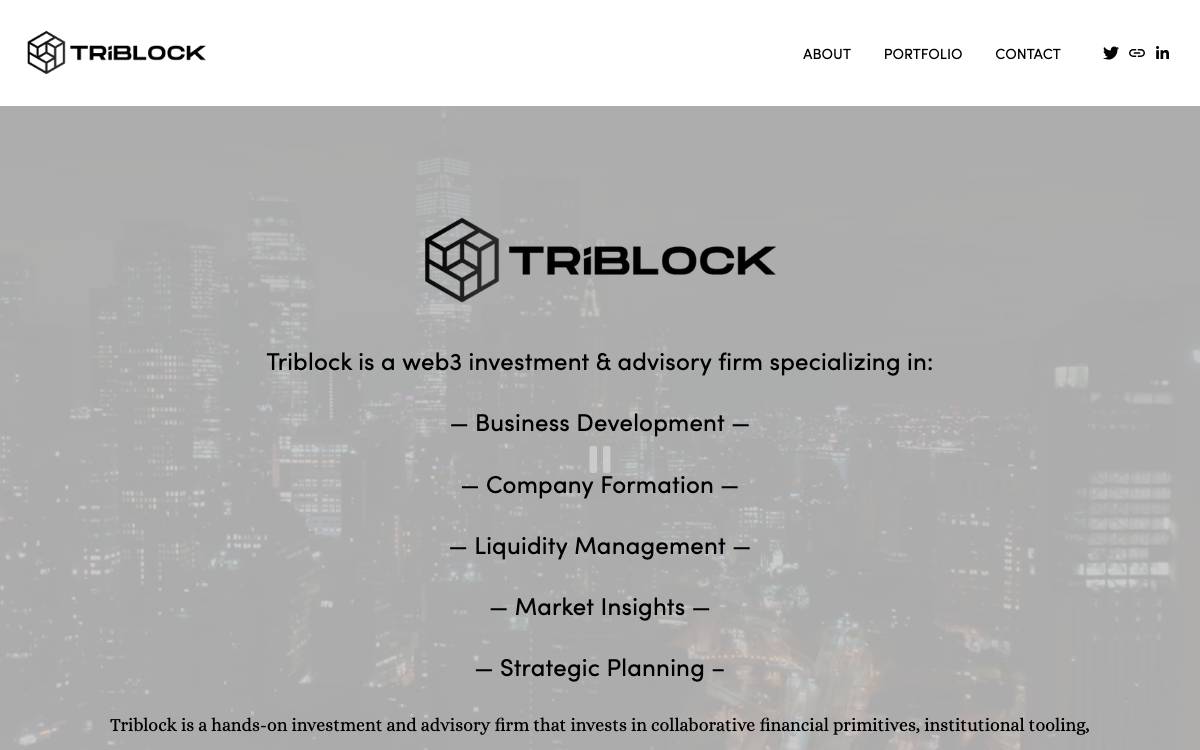 Triblock website preview