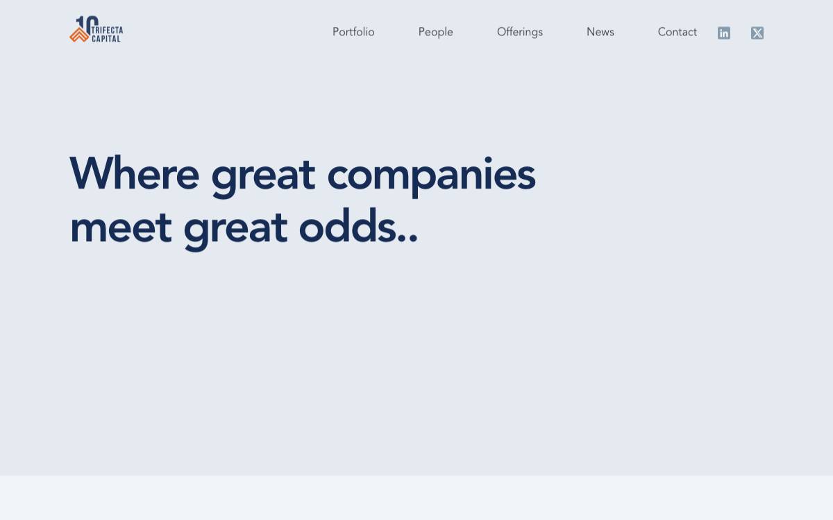 Trifecta Capital Advisors website preview